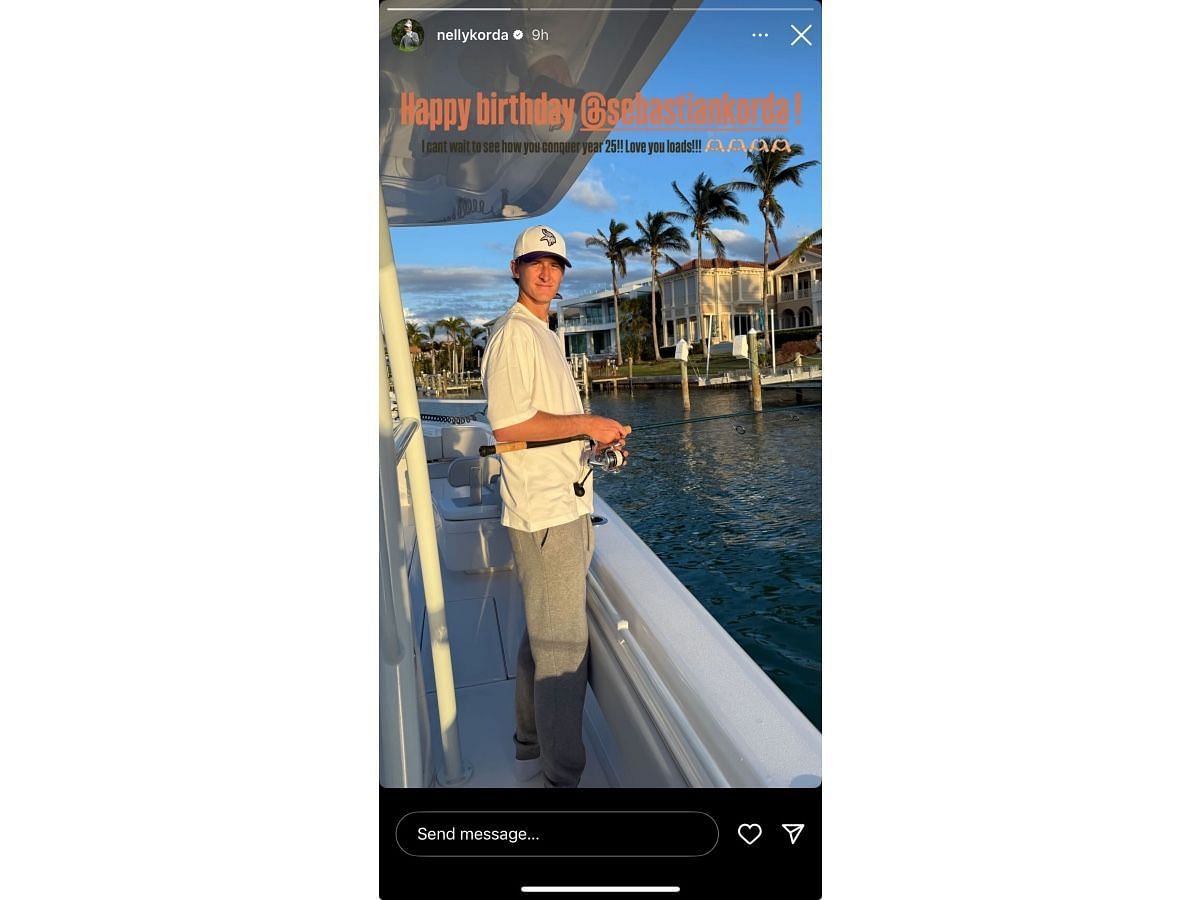 Nelly Korda’s Instagram story (@nellykorda)
